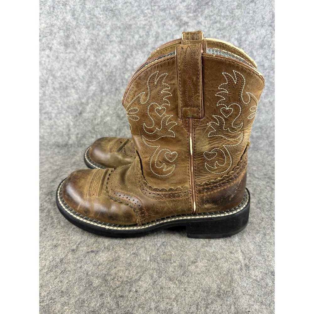 Ariat Fatbaby Western Boots Saddle Brown Leather Womens Size 7B